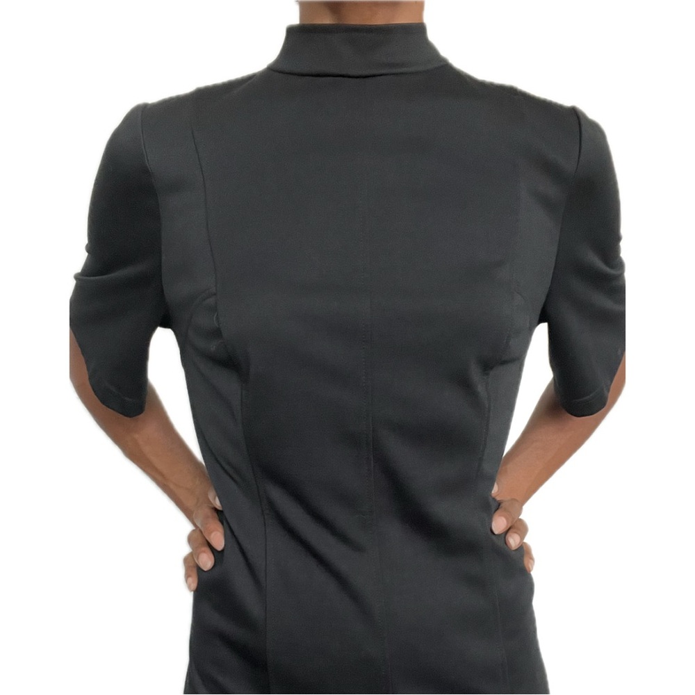 WHO WHAT WEAR || SIZE:XL || BLACK || CLASSY MIDI DRESS || PEEK A BOO BACK